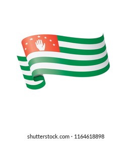 Abkhazia flag, vector illustration on a white background.
