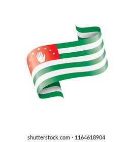 Abkhazia flag, vector illustration on a white background.