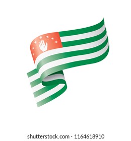 Abkhazia flag, vector illustration on a white background.