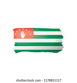 Abkhazia flag, vector illustration on a white background