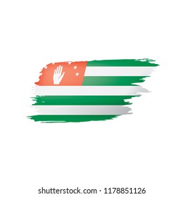 Abkhazia flag, vector illustration on a white background