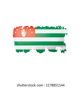 Abkhazia flag, vector illustration on a white background