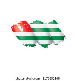 Abkhazia flag, vector illustration on a white background