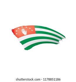 Abkhazia flag, vector illustration on a white background