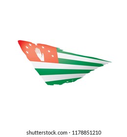 Abkhazia flag, vector illustration on a white background