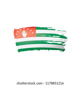 Abkhazia flag, vector illustration on a white background