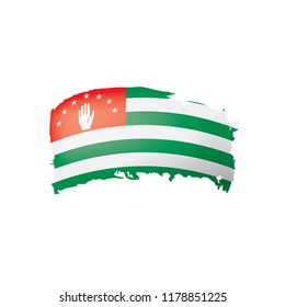 Abkhazia flag, vector illustration on a white background