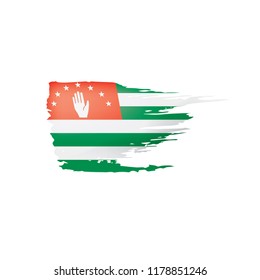 Abkhazia flag, vector illustration on a white background