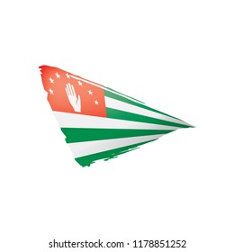 Abkhazia flag, vector illustration on a white background