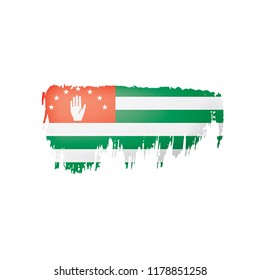 Abkhazia flag, vector illustration on a white background