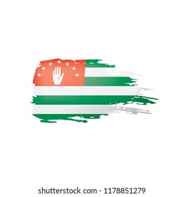 Abkhazia flag, vector illustration on a white background