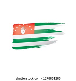 Abkhazia flag, vector illustration on a white background