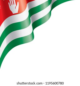 Abkhazia flag, vector illustration on a white background.