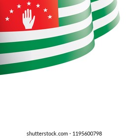 Abkhazia flag, vector illustration on a white background.