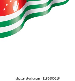 Abkhazia flag, vector illustration on a white background.