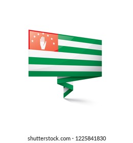 Abkhazia flag, vector illustration on a white background.