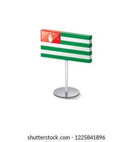 Abkhazia flag, vector illustration on a white background.