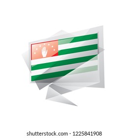 Abkhazia flag, vector illustration on a white background.