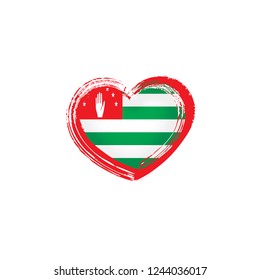 Abkhazia flag, vector illustration on a white background.