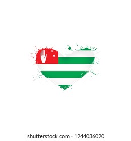 Abkhazia flag, vector illustration on a white background.