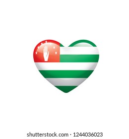 Abkhazia flag, vector illustration on a white background.