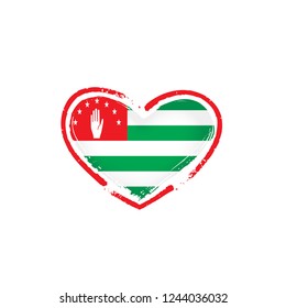 Abkhazia flag, vector illustration on a white background.