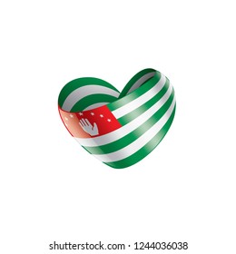 Abkhazia flag, vector illustration on a white background.