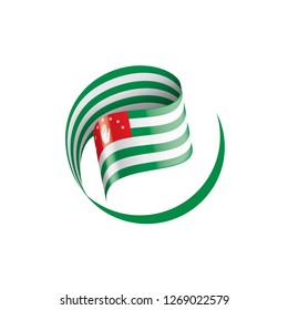 Abkhazia flag, vector illustration on a white background.