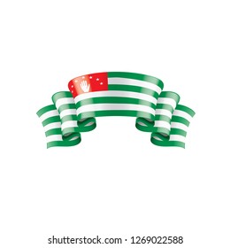 Abkhazia flag, vector illustration on a white background.