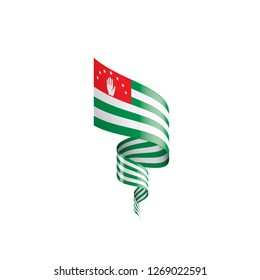 Abkhazia flag, vector illustration on a white background.