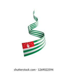 Abkhazia flag, vector illustration on a white background.