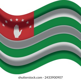 abkhazia flag with wind icon