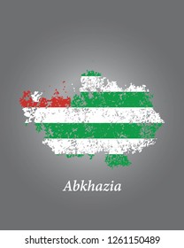 Abkhazia grunge old state flag