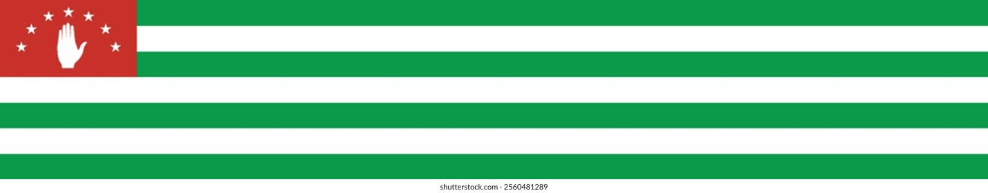 Abkhazia long banner flag digital vector illustration