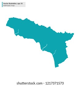 abkhazia map vector flat illustration on white background