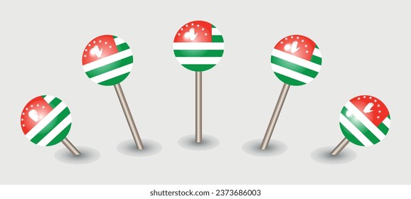 Abchasien-Pin-Symbol für die nationale Karte