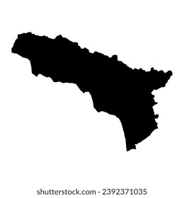 Abkhazia region map, administrative division of Georgia. Vector illustration.