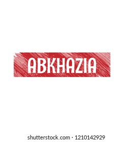 Abkhazia seal with grunge rubber texture 