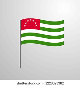 Abkhazia waving Flag