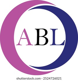 Modelo de design de logotipo de conceito de círculo abl