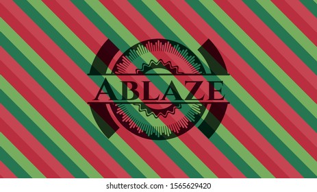 Ablaze christmas style emblem. Vector Illustration. Detailed.