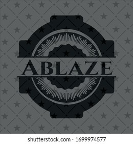 Ablaze dark icon or emblem. Vector Illustration. Detailed.