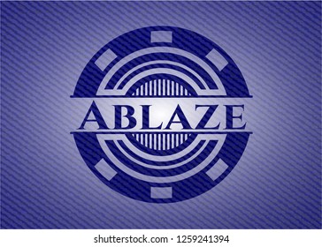 Ablaze denim background