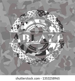 Ablaze on grey camo pattern