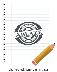 Ablaze pencil effect. Vector Illustration. Detailed.