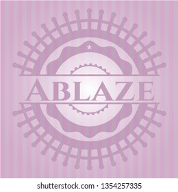  Ablaze pink emblem. Vintage.