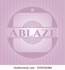 Ablaze pink icon or emblem. Concept design. 