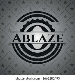 Ablaze realistic dark emblem. Vector Illustration. Detailed.