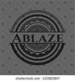 Ablaze retro style black emblem