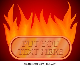 ablaze text frame